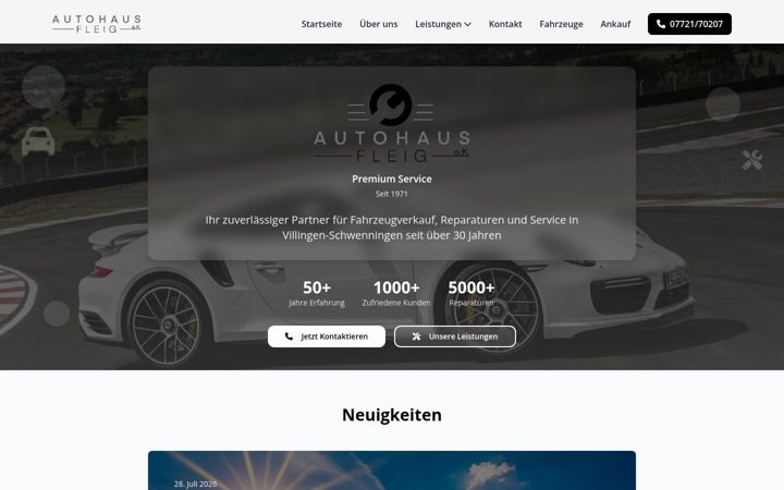 Captura de pantalla de autohaus-fleig.de