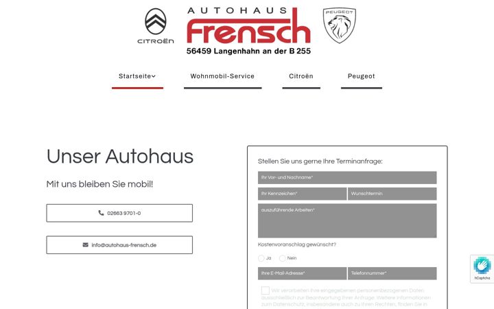 Screenshot of autohaus-frensch.de