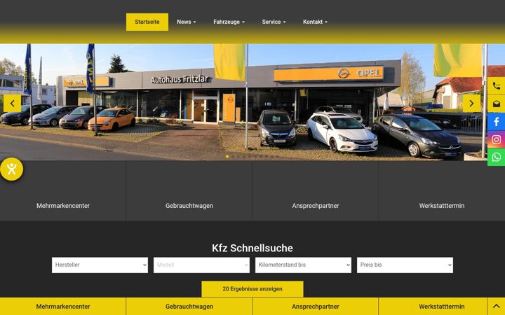 Captura de pantalla de autohaus-fritzlar.de