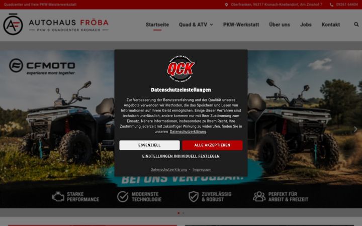 Captura de pantalla de autohaus-froeba.de