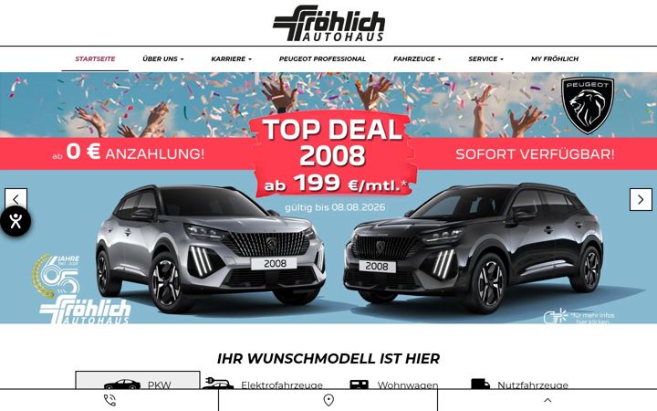 Captura de pantalla de autohaus-froehlich.de