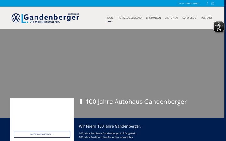 Screenshot di autohaus-gandenberger.de