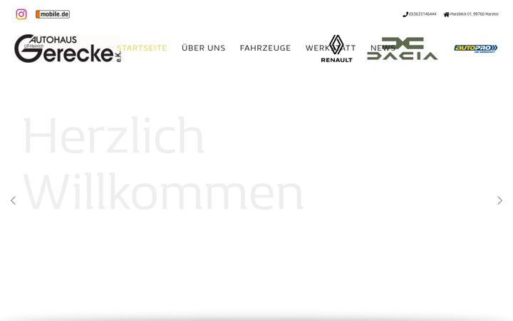 Captura de pantalla de autohaus-gerecke.de