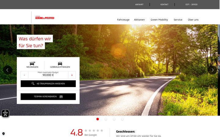 Screenshot of autohaus-gering-pfeiffer.de