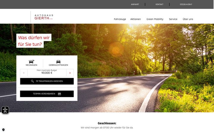 Screenshot of autohaus-gierth.de