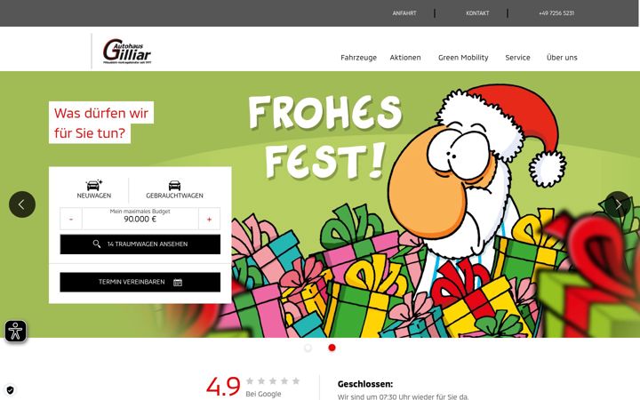 Screenshot of autohaus-gilliar.de