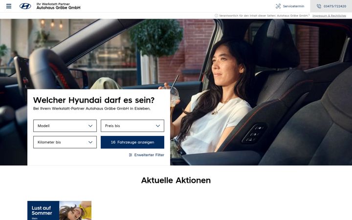 Screenshot of autohaus-graebe.de