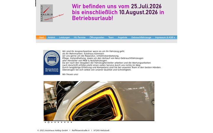 Screenshot di autohaus-halbig.de