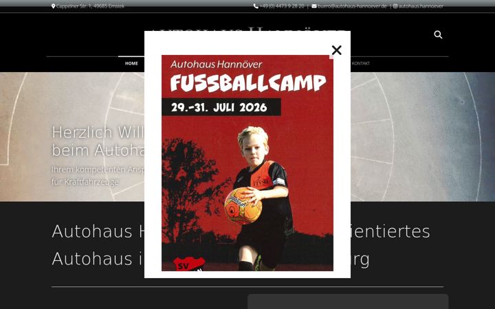 Screenshot of autohaus-hannoever.com