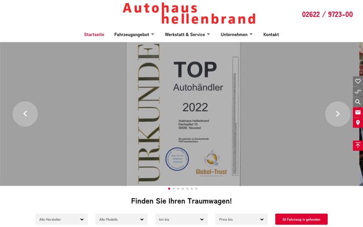 Screenshot of autohaus-hellenbrand.de