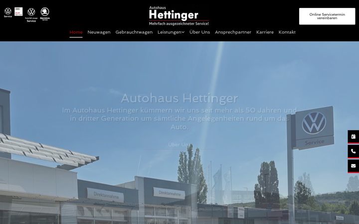 Екранна снимка на autohaus-hettinger.de