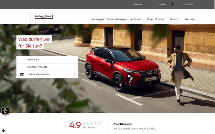 Screenshot of autohaus-hillmann.de