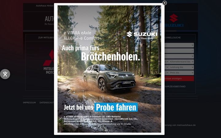 Екранна снимка на autohaus-hinkel.de