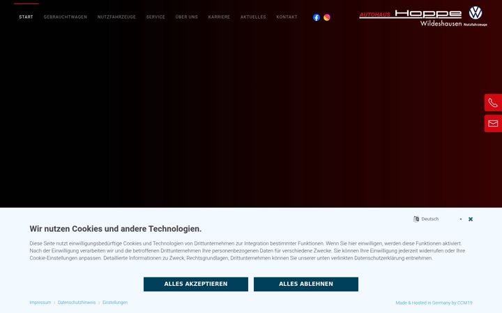 Screenshot of autohaus-hoppe.com