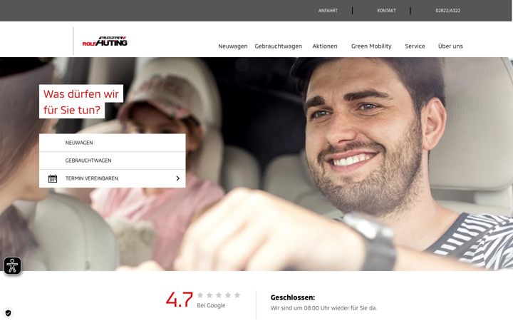 Screenshot of autohaus-hueting.de
