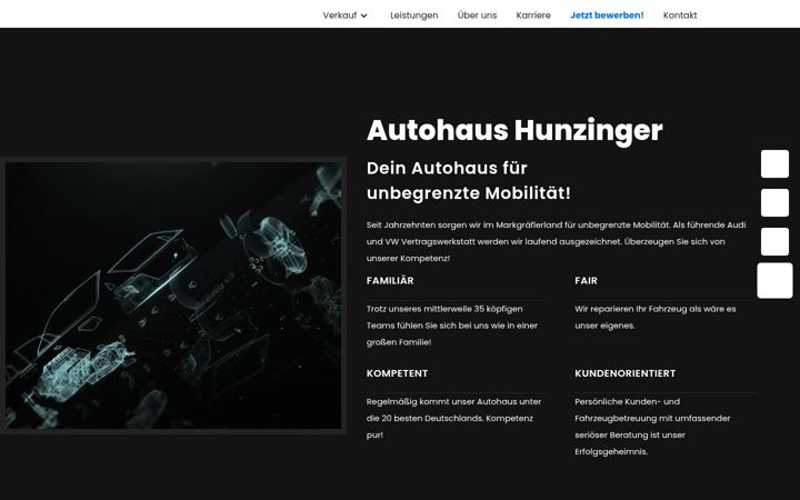 Ekrānuzņēmums no autohaus-hunzinger.de
