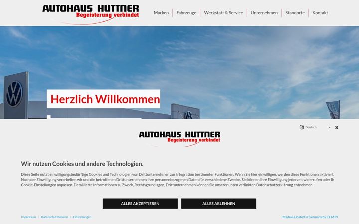 Ekrānuzņēmums no autohaus-huttner.de