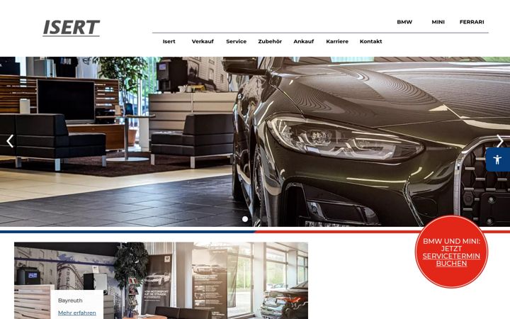 Екранна снимка на autohaus-isert.de