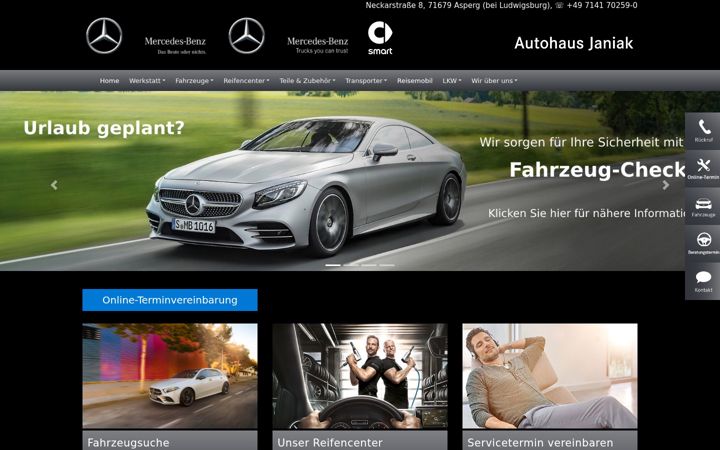Screenshot of autohaus-janiak.com