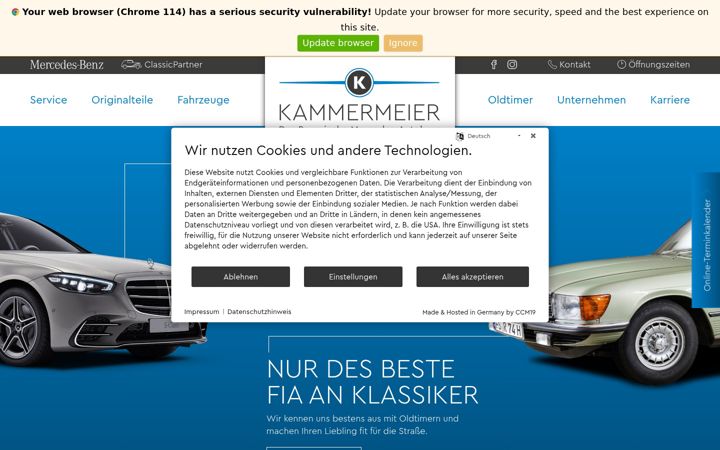Capture d'écran de autohaus-kammermeier.de