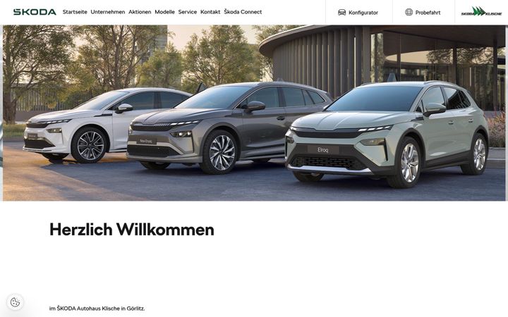 Screenshot of autohaus-klische.skoda-auto.de