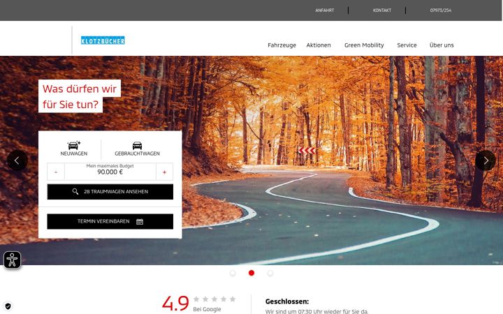 Screenshot of autohaus-klotzbuecher.de