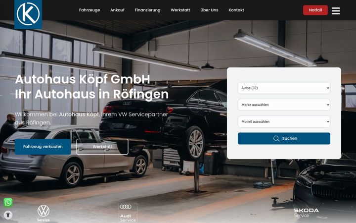 Ekrano kopija autohaus-koepf.de