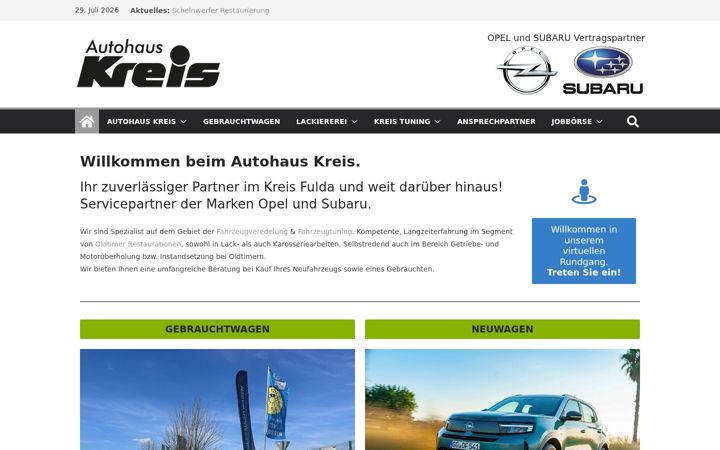 Екранна снимка на autohaus-kreis.de