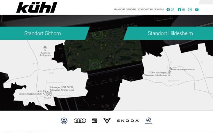 Екранна снимка на autohaus-kuehl.de