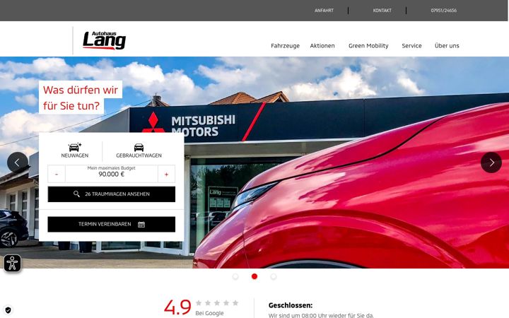 Screenshot of autohaus-lang-cr.de