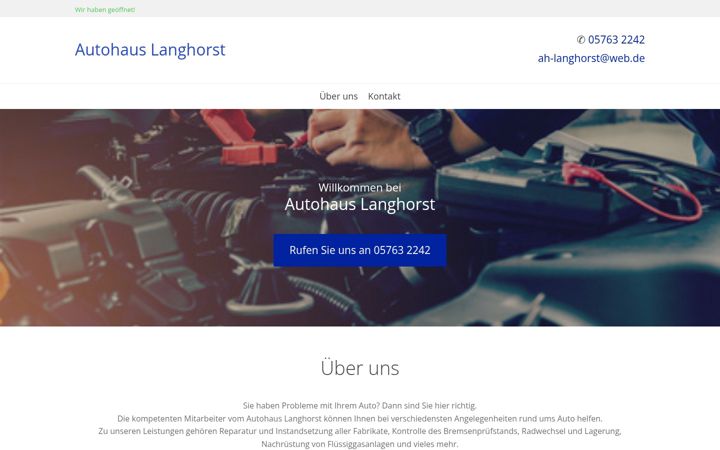 Ekraanipilt saidist autohaus-langhorst.de
