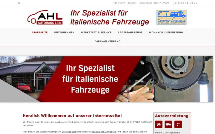 Screenshot von autohaus-lein.de