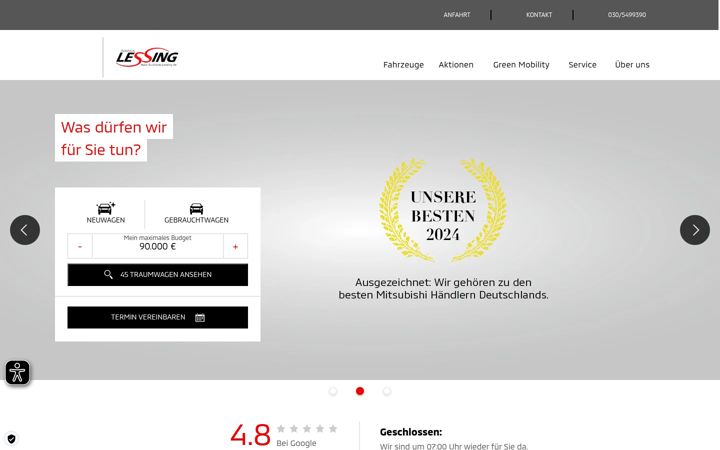 Screenshot of autohaus-lessing.de