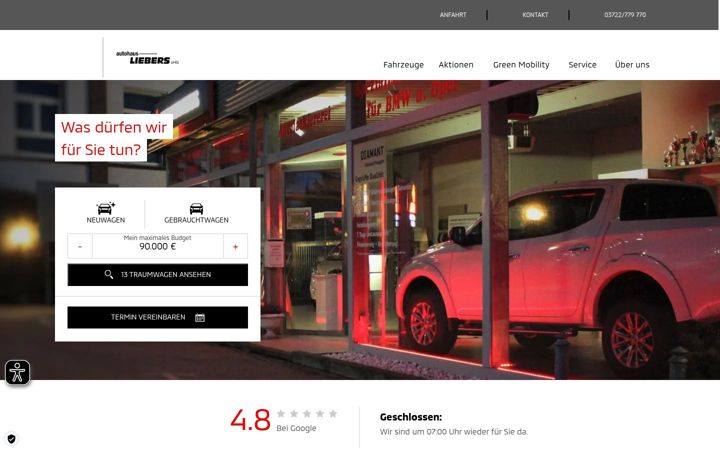 Screenshot von autohaus-liebers.de