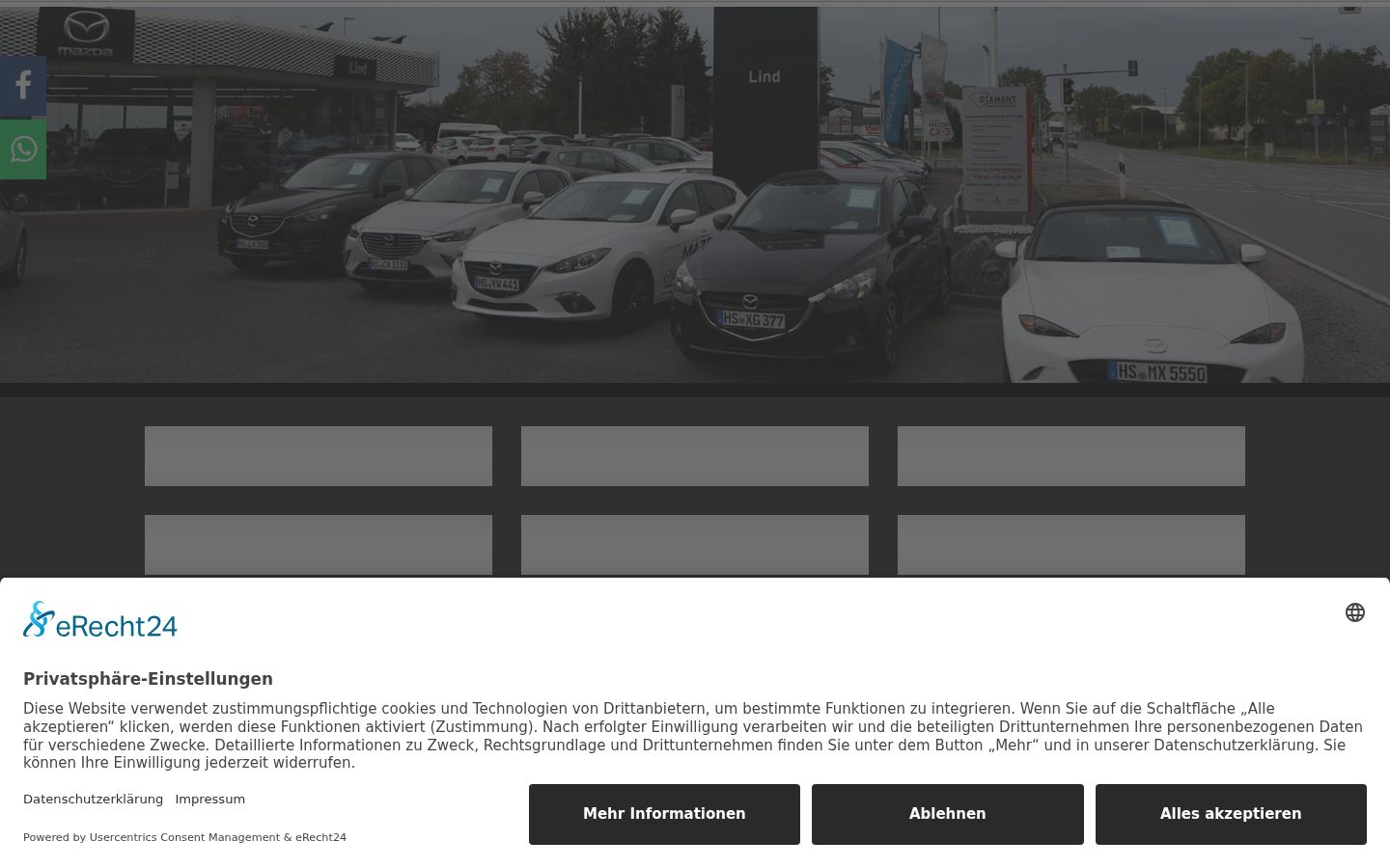 Képernyőkép a bármilyen interakció előtt megjelenő hozzájárulási bannerről