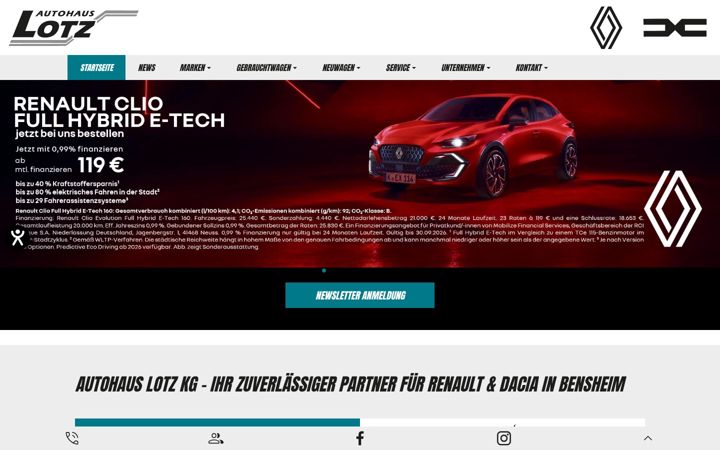 Screenshot of autohaus-lotz.com