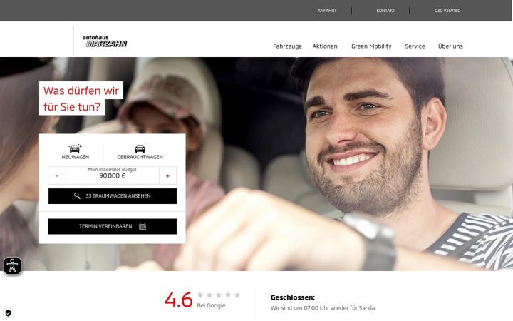 Screenshot of autohaus-marzahn-berlin.de
