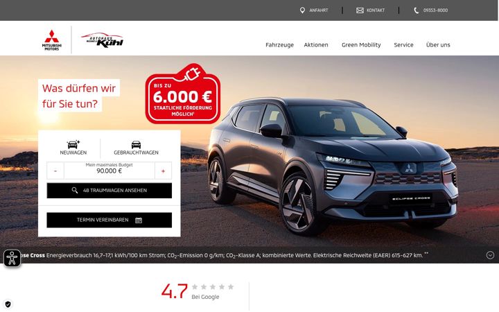 Screenshot of autohaus-michaela-kuehl.de