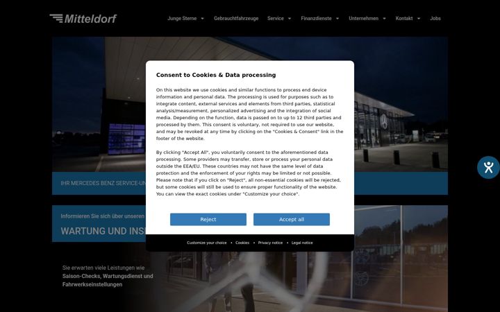 Skärmbild av autohaus-mitteldorf.de