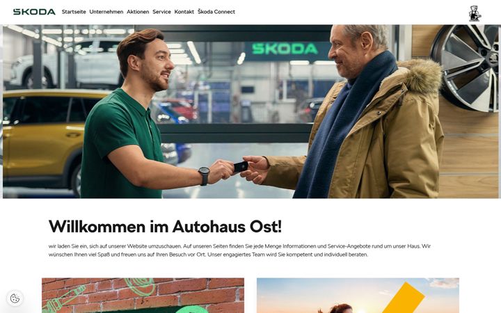 Screenshot of autohaus-ost.skoda-auto.de
