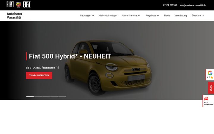 Screenshot of autohaus-parasiliti.de