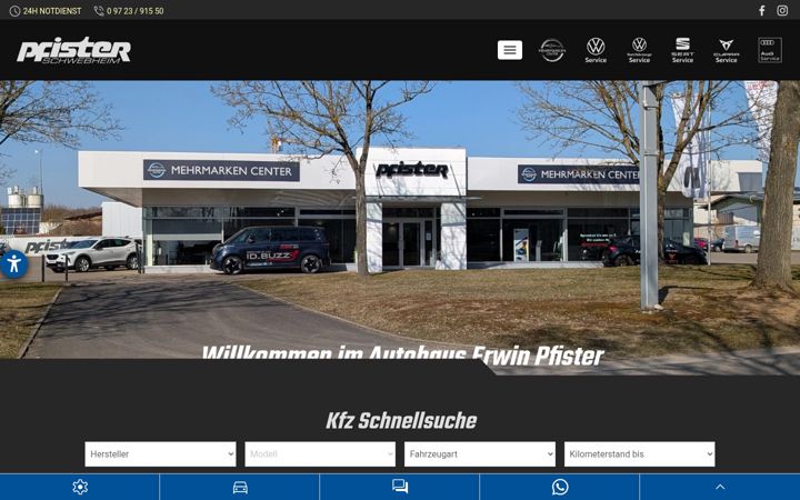 Screenshot of autohaus-pfister.de