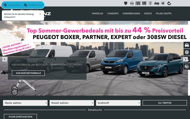 Screenshot of autohaus-pflanz.de