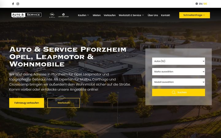 Screenshot of autohaus-pforzheim.de