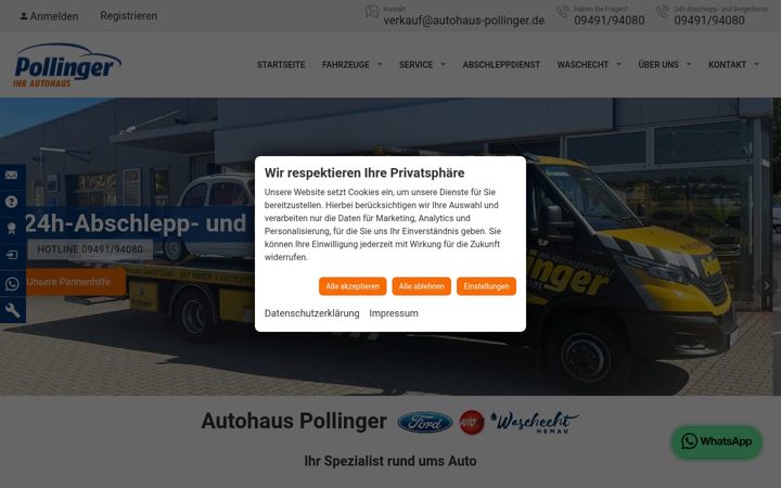 Screenshot stránky autohaus-pollinger.de