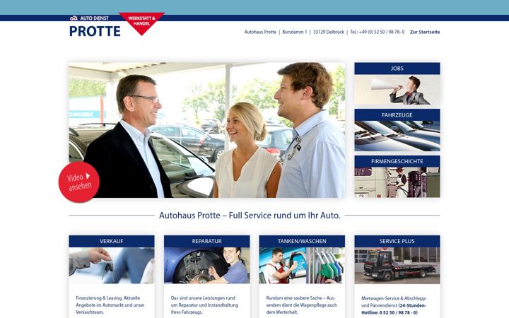 Screenshot of autohaus-protte.de