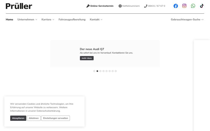 Screenshot of autohaus-prueller.de