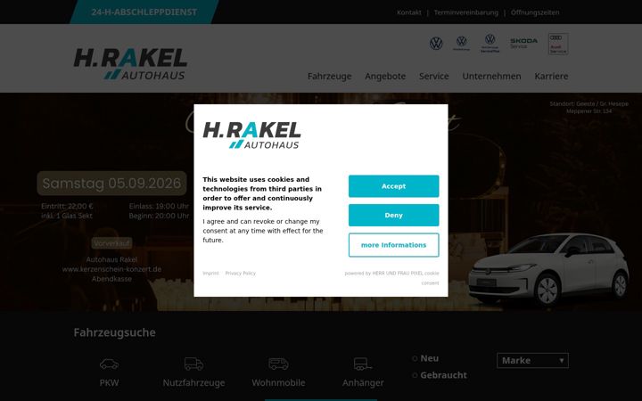 Екранна снимка на autohaus-rakel.de