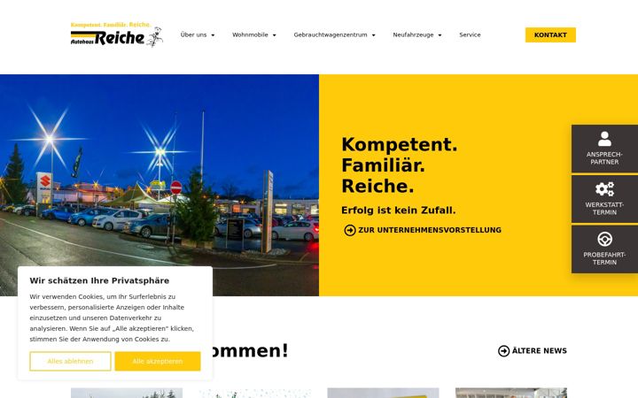 Екранна снимка на autohaus-reiche.de