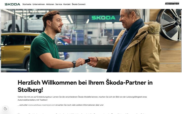 Screenshot of autohaus-rosemeyer.skoda-auto.de